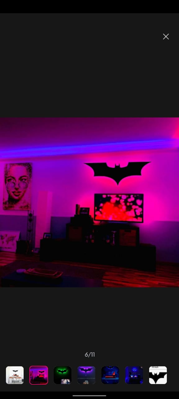 wooden batman light lamp